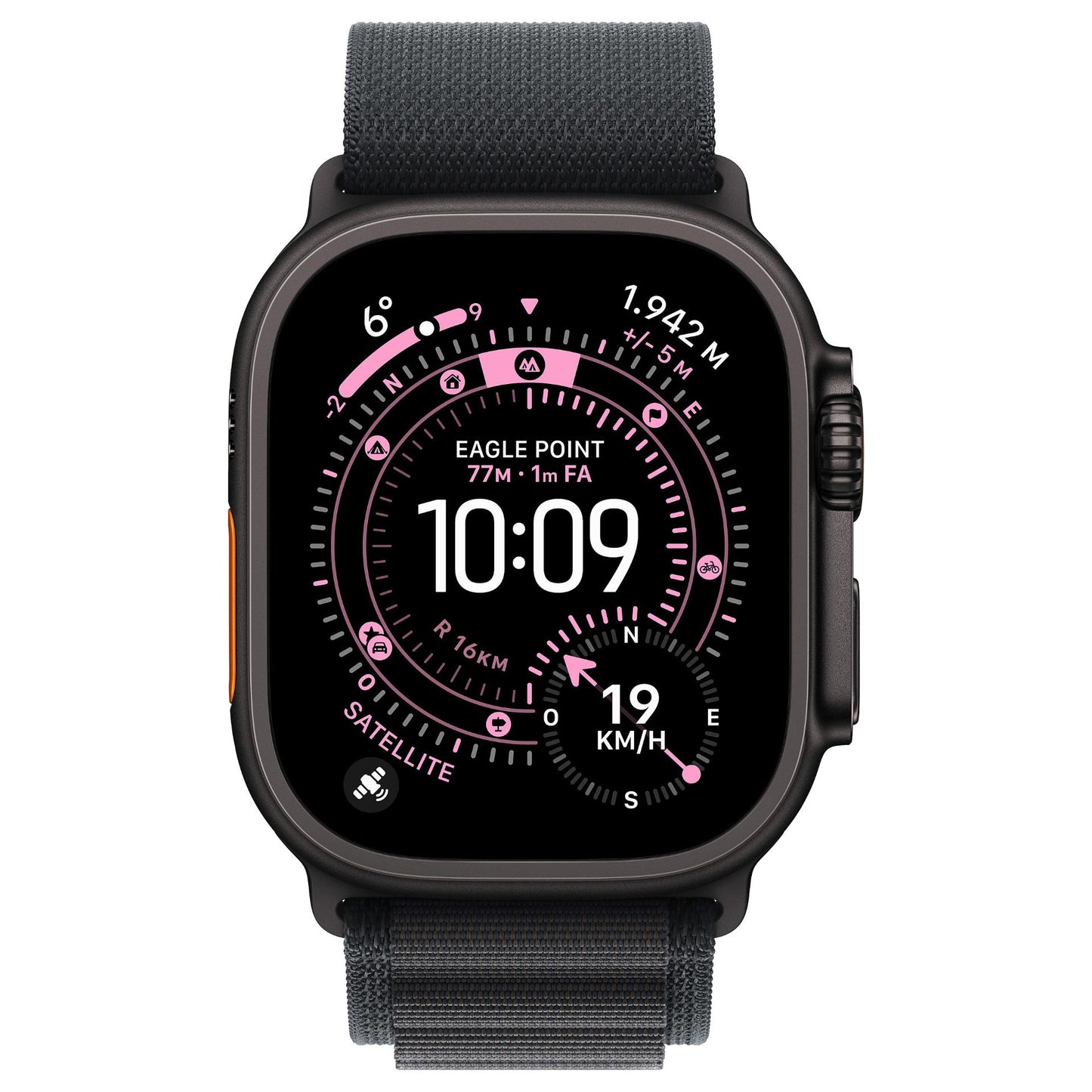 Apple Watch Ultra 3 Titanium Cellular 49mm Schwarz (Alpine Loop schwarz) Large