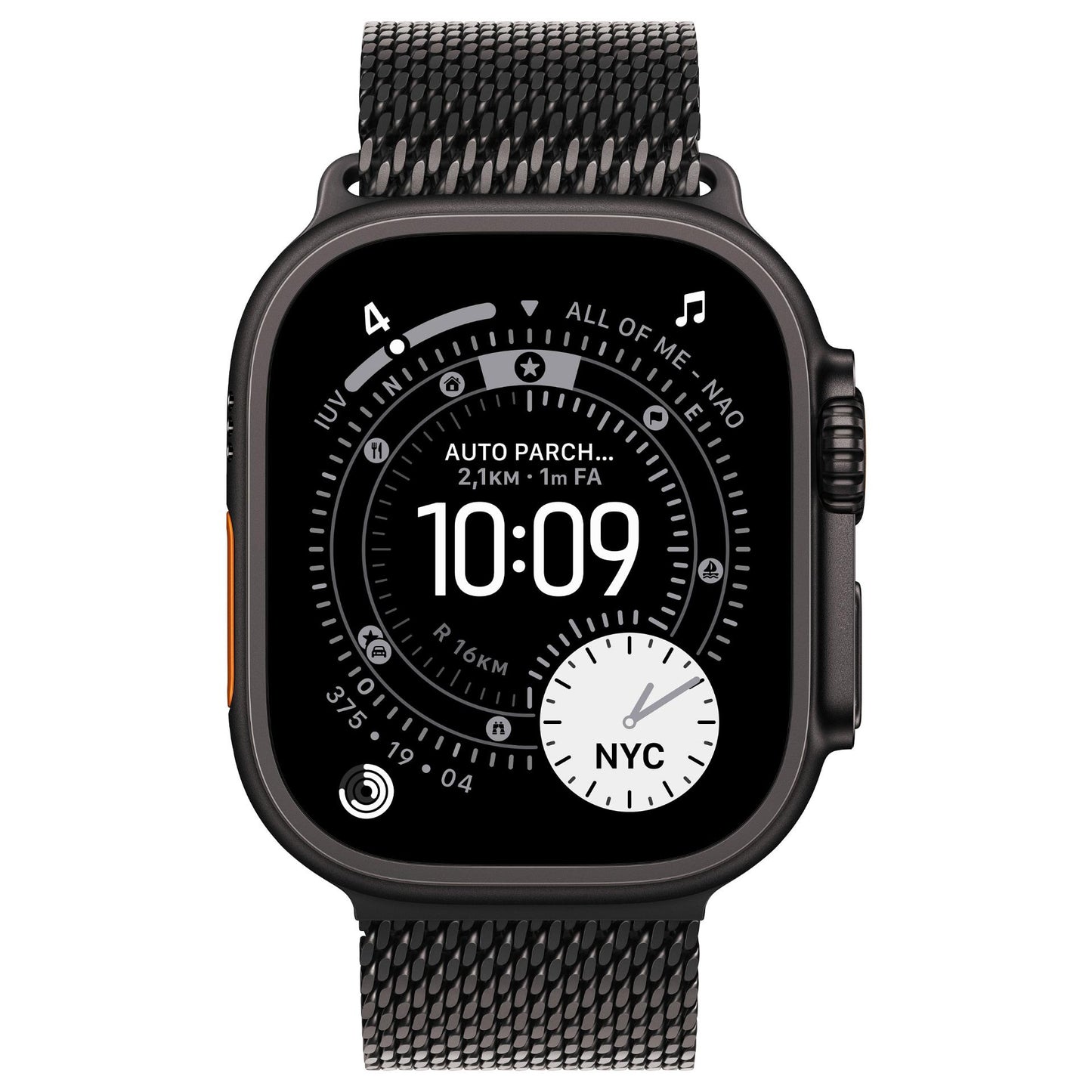 Apple Watch Ultra 3 Titanium Cellular 49mm Schwarz (Milanaise Titan schwarz) Medium