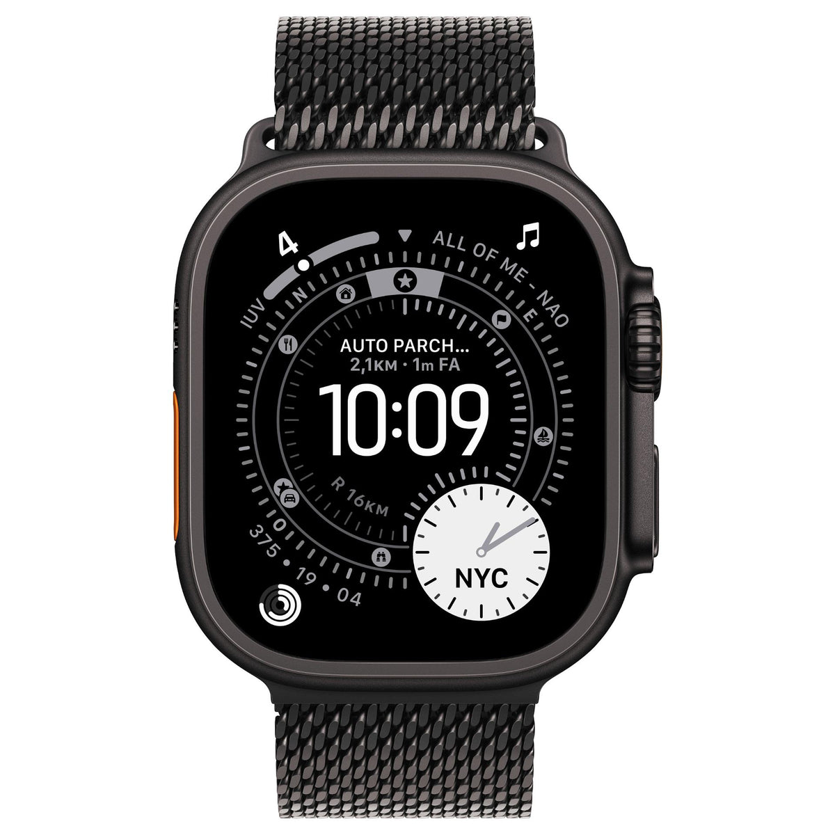 Apple Watch Ultra 3 Titanium Cellular 49mm Schwarz (Milanaise Titan schwarz) Medium