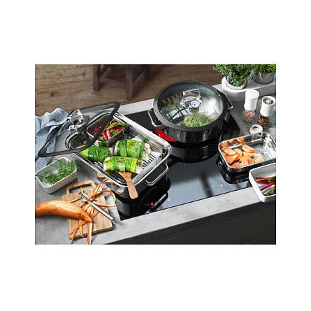 WMF 1741026040 Vitalis Compact Aroma Dampfgarer mit Silikondichtung