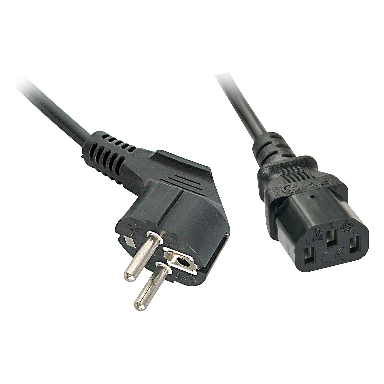 LINDY IEC-Netzkabel 5m Schuko-Winkelst. IEC320C13