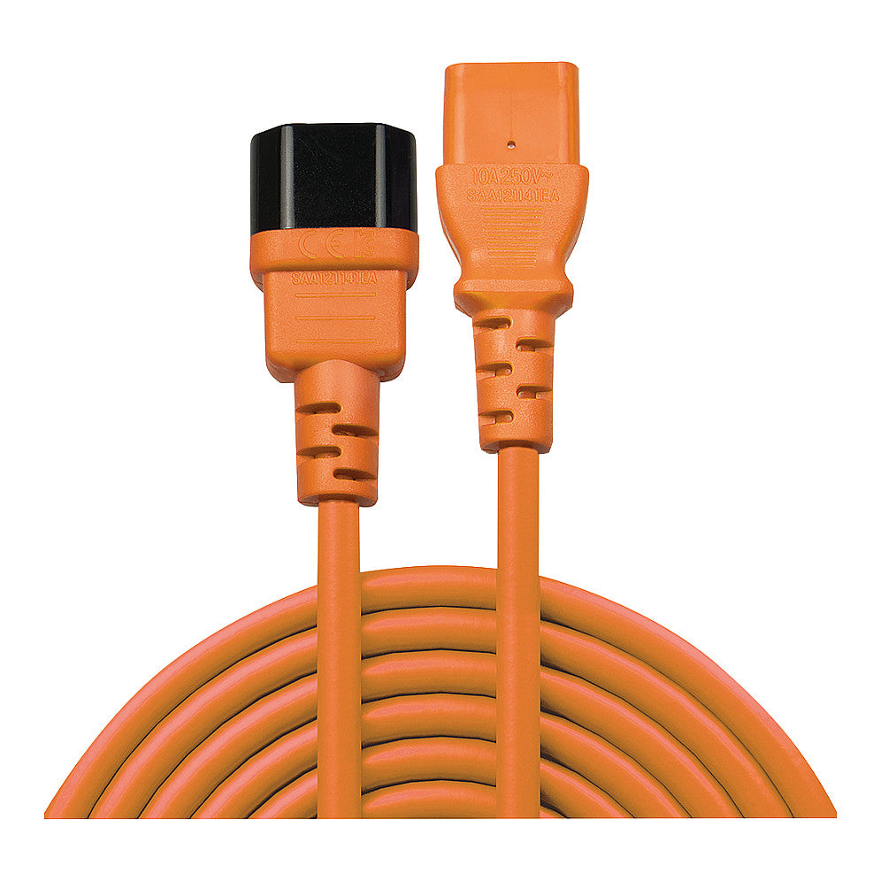 LINDY IEC-Netzverlängerung C14 - C13 orange 2m