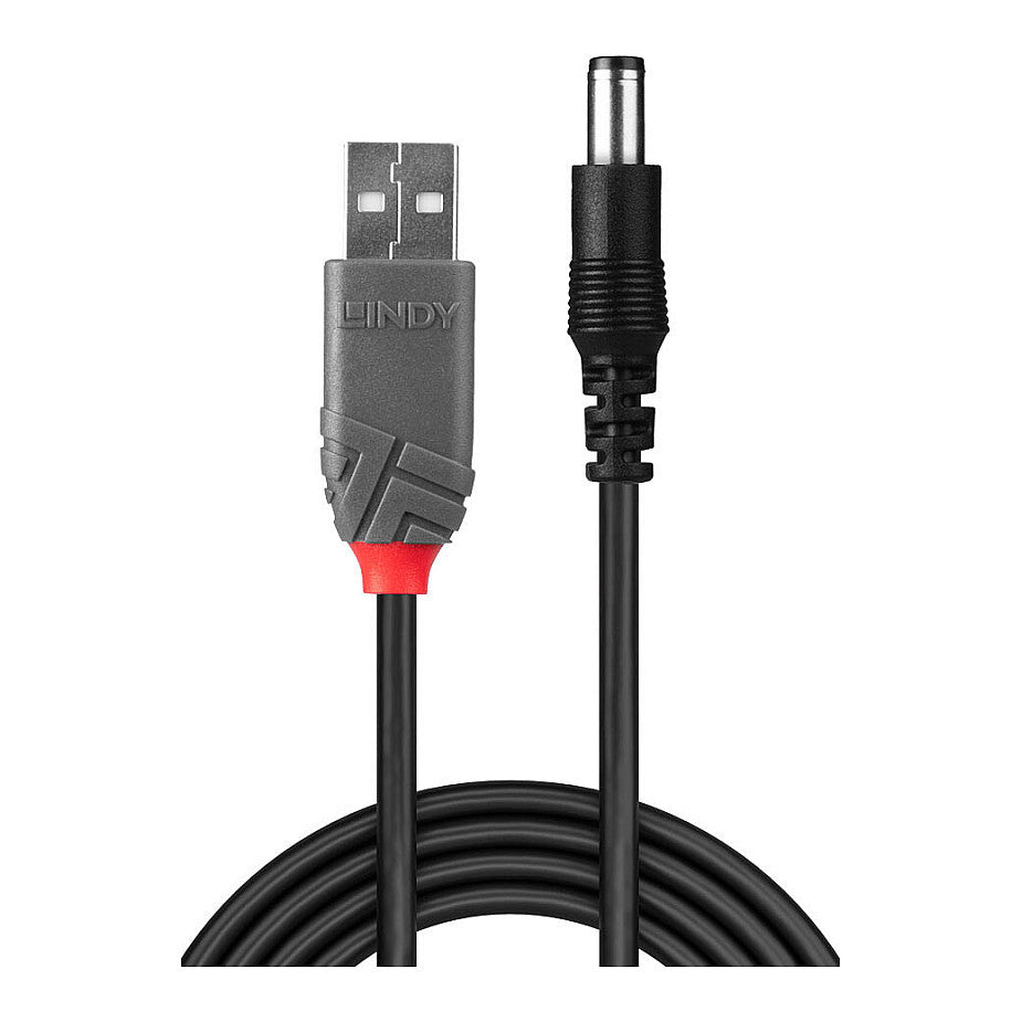 LINDY USB 2.0 Typ A an DC 5.5/2.5mm St Adapterkabel 1.5m