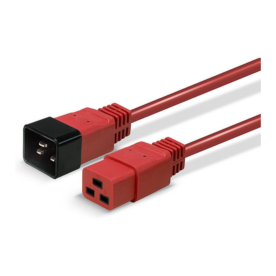 LINDY IEC-Netzverlängerung C19 auf C20 rot 1m extern bulk