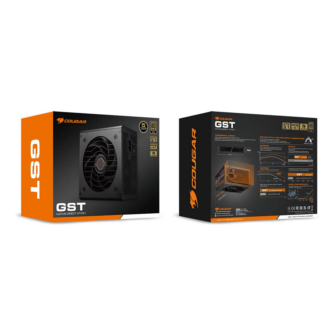 850W COUGAR Netzteil GST 850W ATX3.1 / 80 Plus Gold