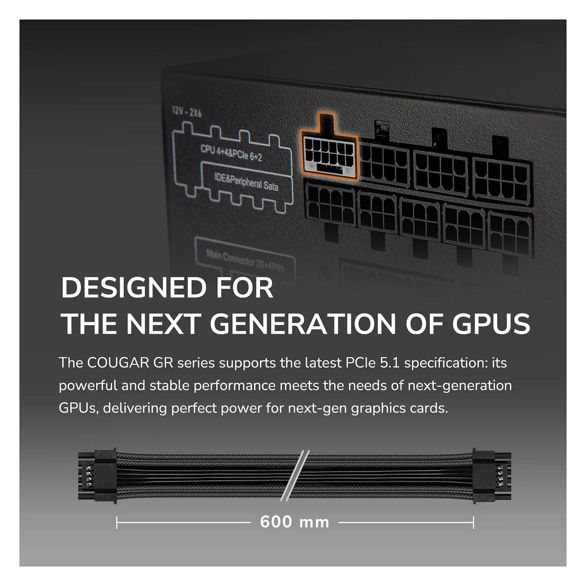 850W COUGAR Netzteil GR 850W ATX3.1/ PCIE 5.1/ 80 Plus Gold