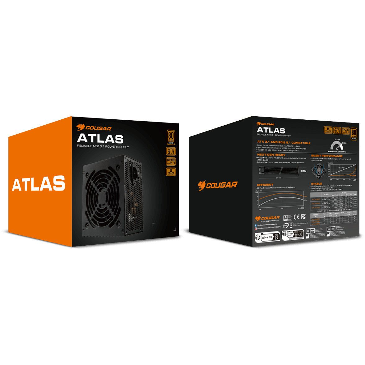 750W COUGAR Netzteil ATLAS 750W ATX3.1 / 80 Plus Bronze