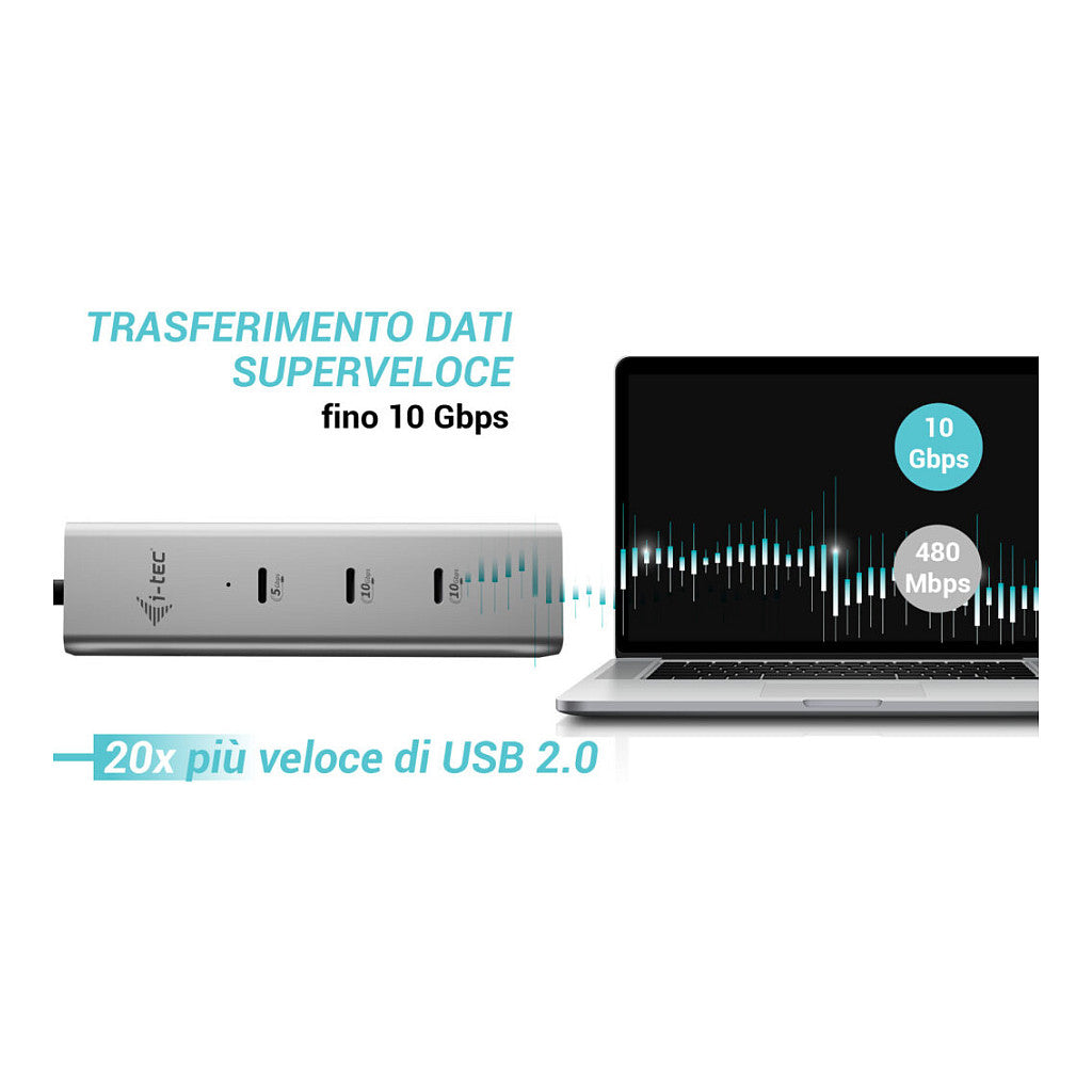 D I-TEC USB-C CHARGE HUB 5 PORTS