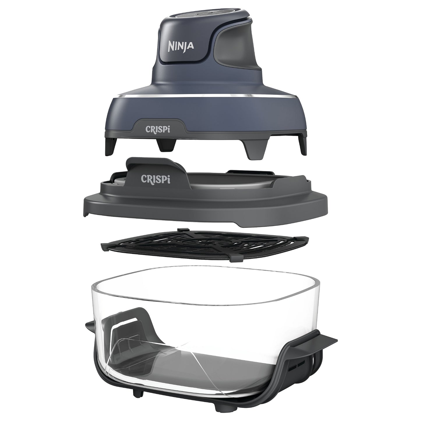 Ninja FN101EUGY CRISPi 4-in-1 Tragbare Glas-Heißluftfritteuse Cyber Space