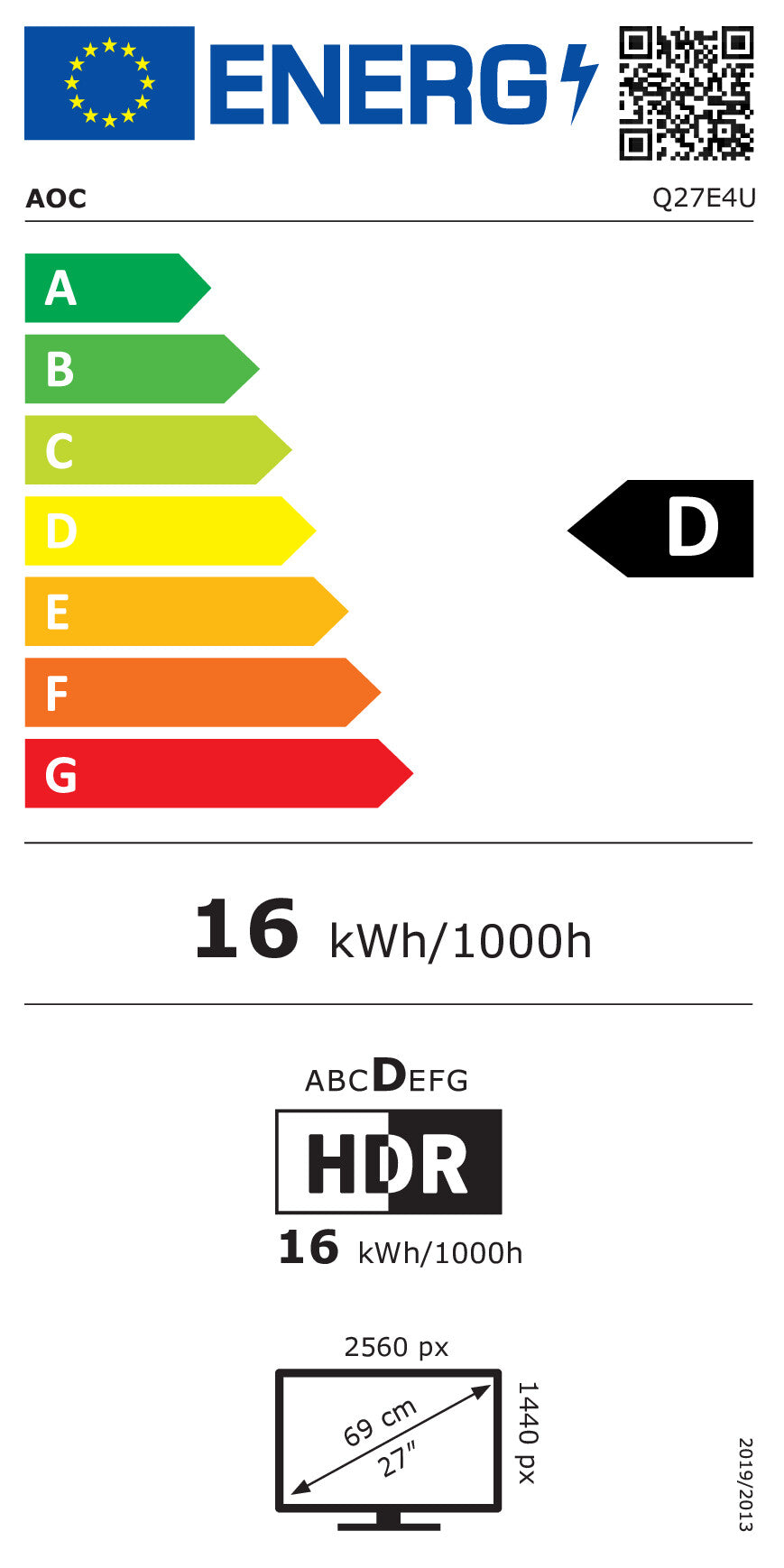 AOC 68,6cm (27") Q27E4U 16:09 HDMI+DP+USB black