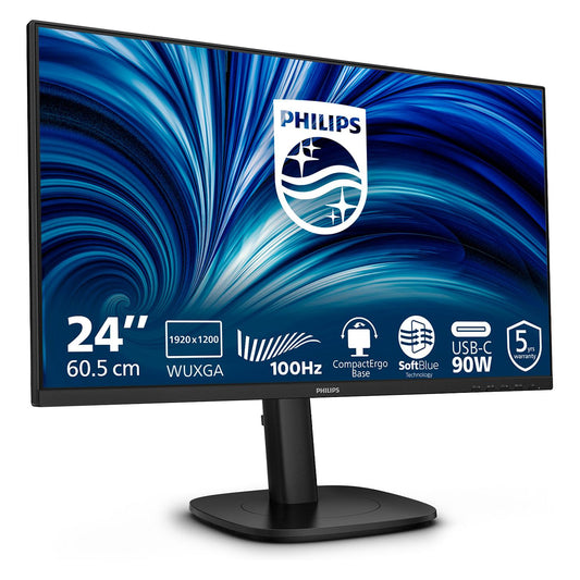 Philips 24B2U3301D - 24 Zoll Full HD, (1920x1080, 120 Hz, 1x HDMI 1.4, 1. DP 1.4, 1x DP schwarz