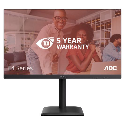 AOC U27E4CV - 27 Zoll Ultra HD, Lautsprecher, (3840x2160, 60 Hz, 2x HDMI 2.0, DisplayPort 1.4, USB-C (90W PD), RJ45, USB Hub) schwarz