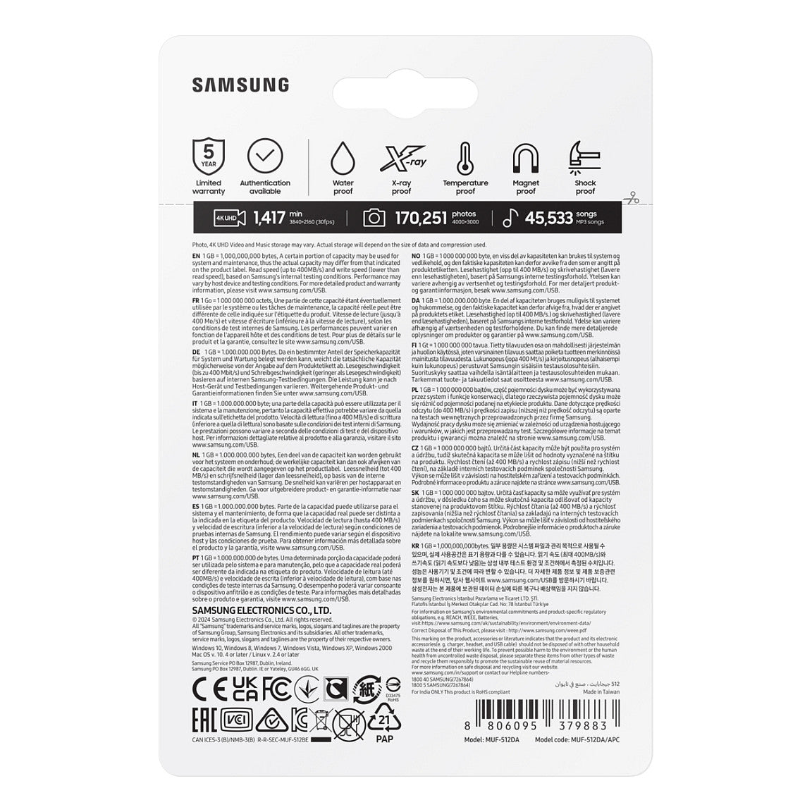 STICK 512GB Samsung Type-C Blue retail