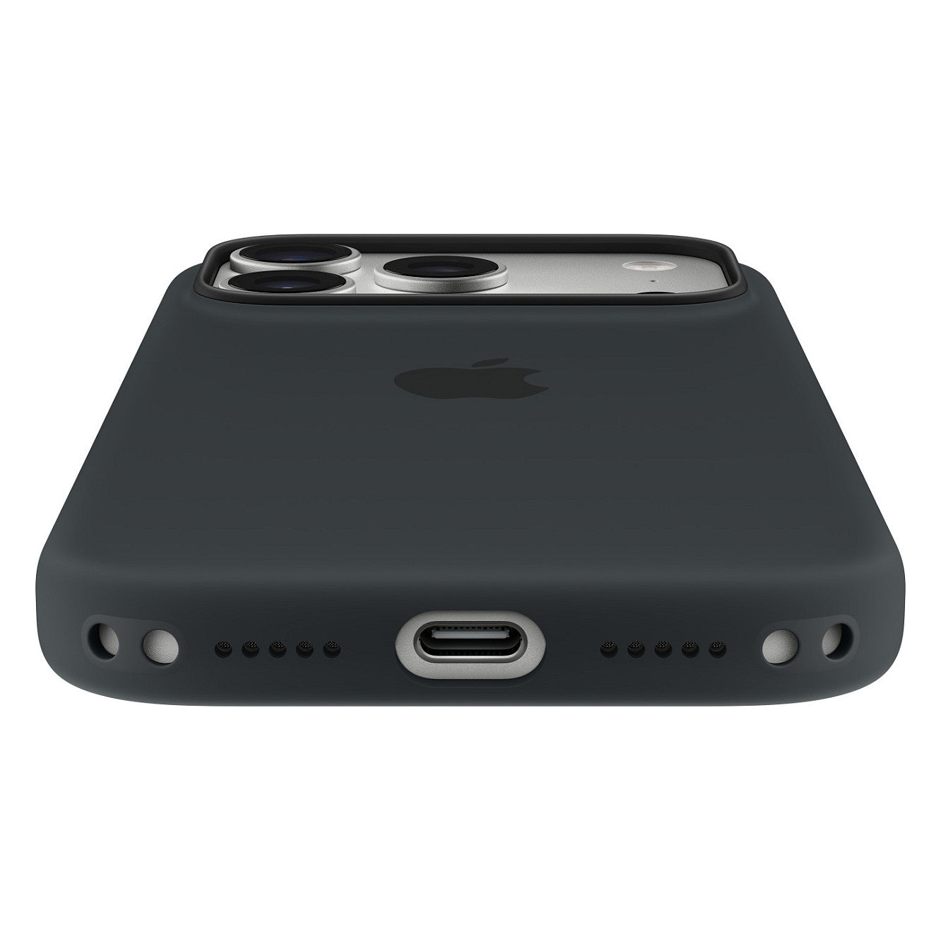 Silikon Case iPhone 17 Pro mit MagSafe (schwarz)