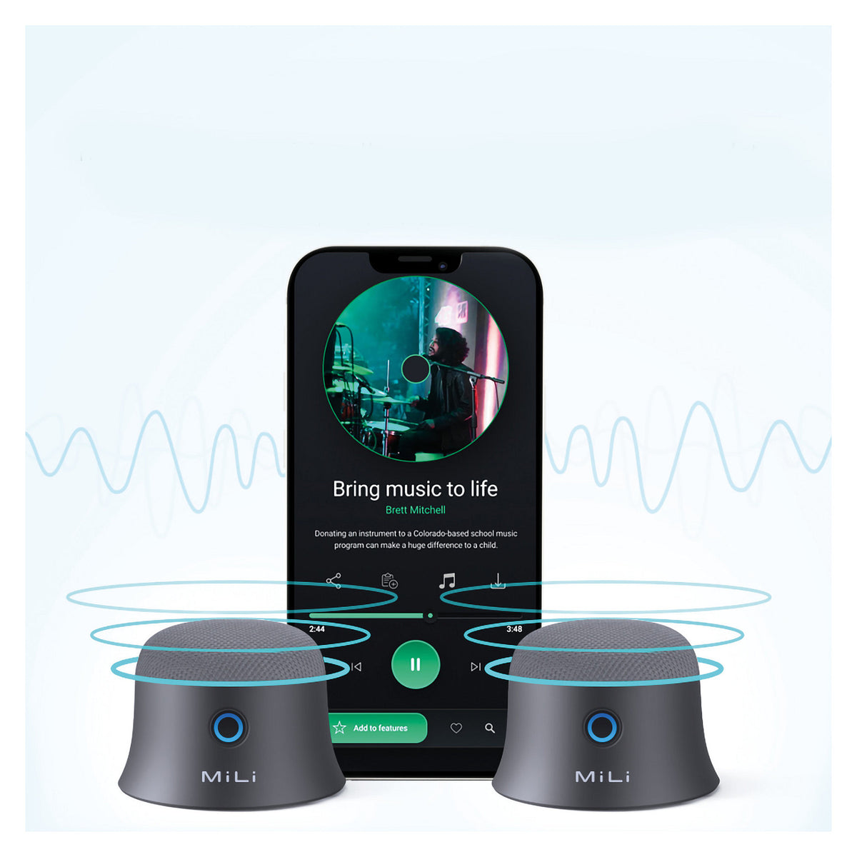 ultron Mag Soundmate magnetic BT Speaker 2 Stück black