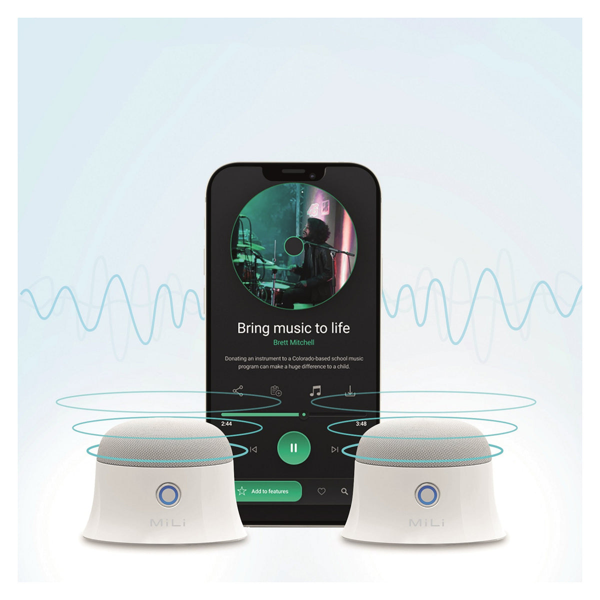 ultron Mag Soundmate magnetic BT Speaker 2 Stück white
