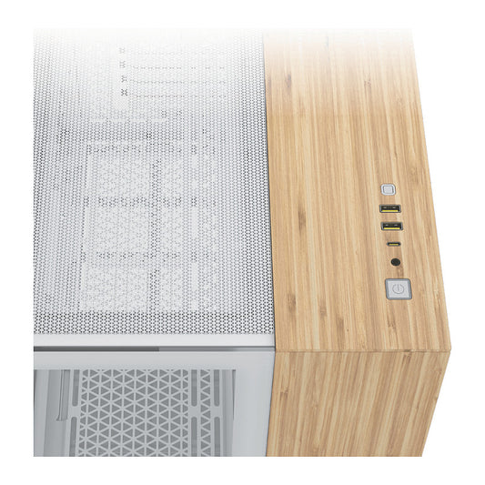 CORSAIR mATX 2500X (Tempered Glass) White/Bamboo Wood