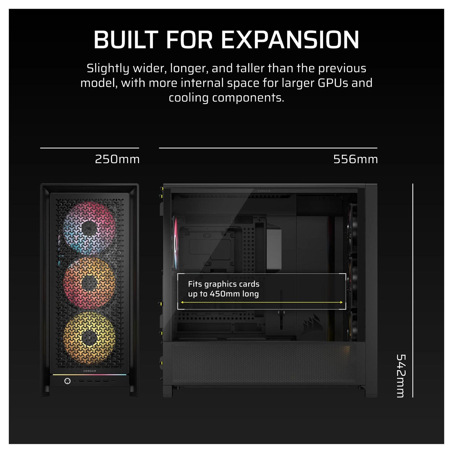 CORSAIR Frame 5000D RS ARGB Schwarz Midi Tower ATX Gaming Gehäuse