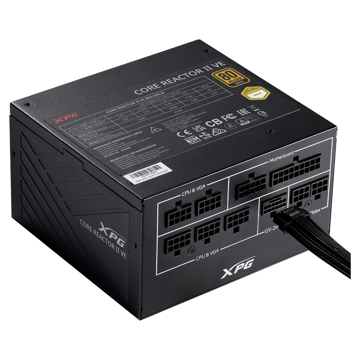 850W XPG CORE REACTOR II VE 850 ATX3.1 80+ Gold