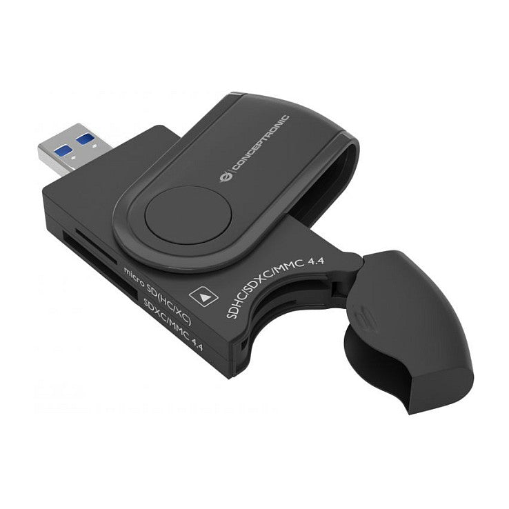 CONCEPTRONIC Kartenleser USB-A3.0->4-in-1 schwarz