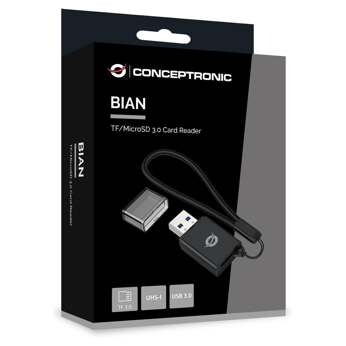 CONCEPTRONIC Kartenleser USB-A3.0->TF/Micro-SD3.0 schwarz