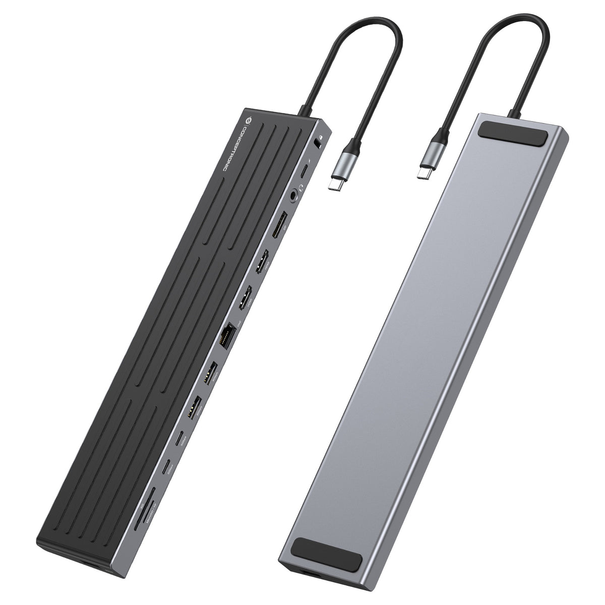 CONCEPTRONIC 14-1 Dock USB-C->2xHDMI/DP/2xUSB-C/+ 18cm sw
