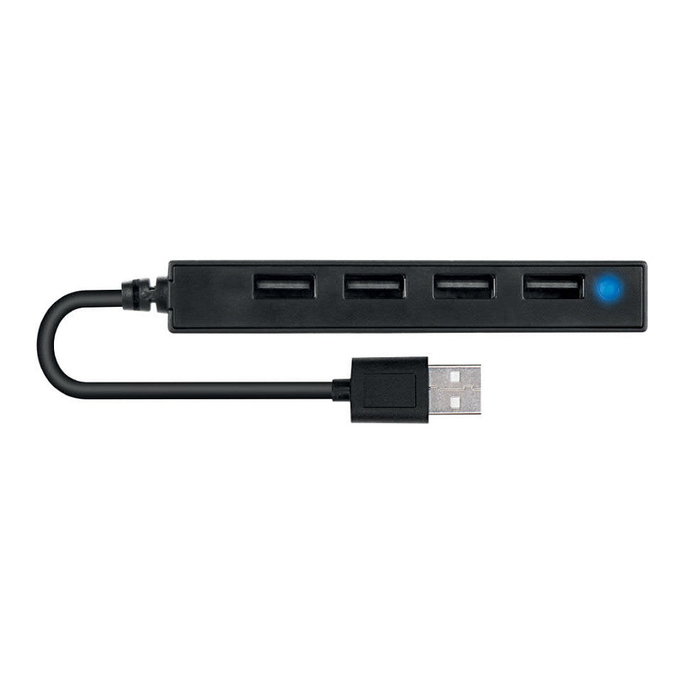 CONCEPTRONIC 4-Port Hub USB-A2.0->4xA2.0 schlank o.Netz. sw