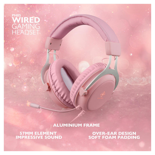 Deltaco Headset Gaming Stereo Klinke LED pink