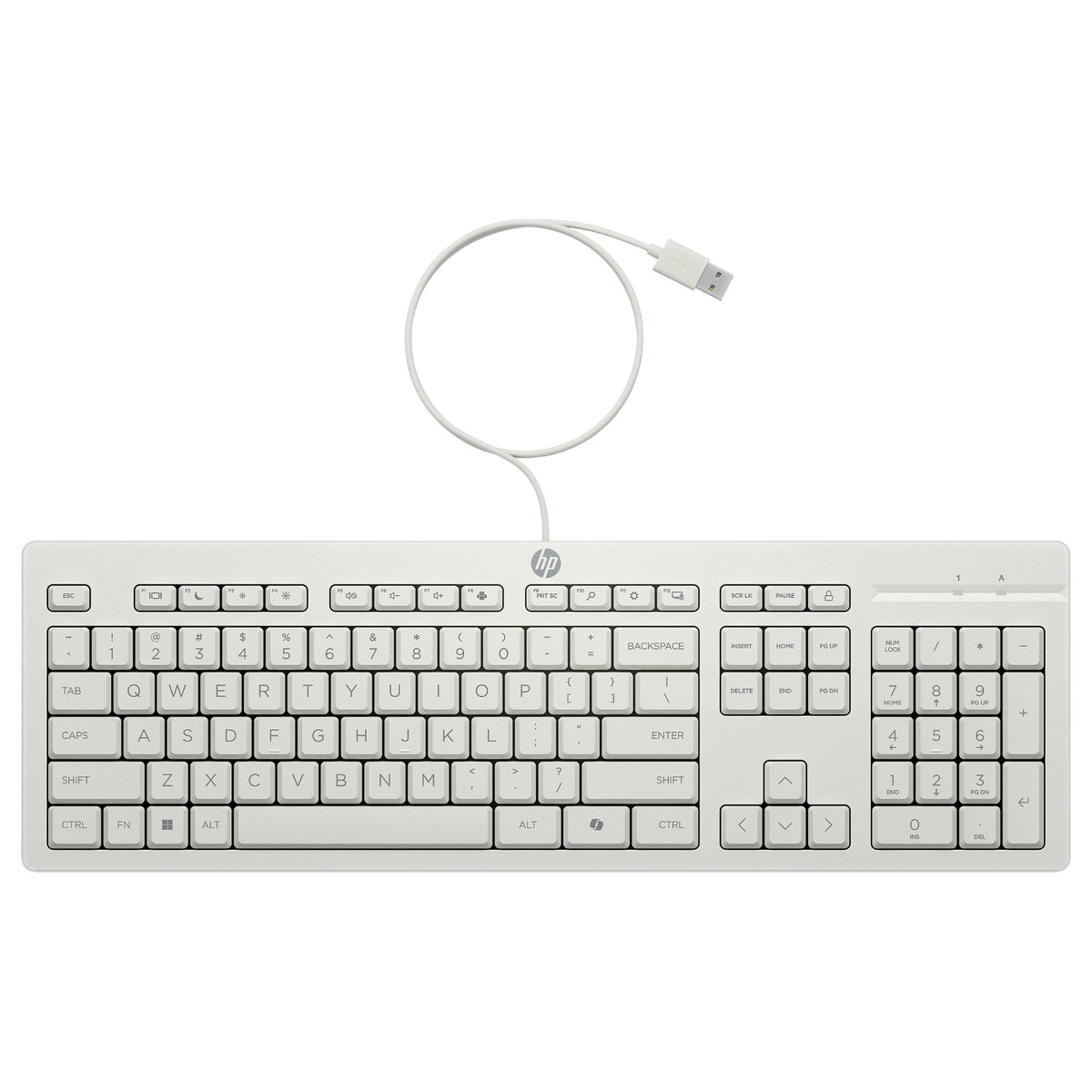 HP Tastatur+Maus 225 Set Kabelgebunden Weiß