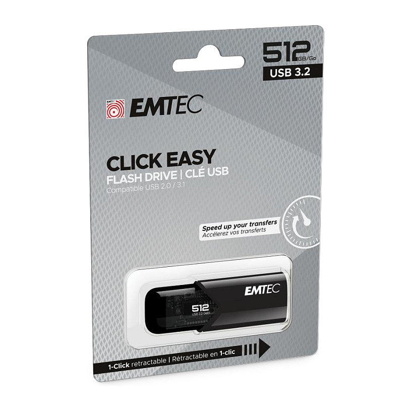 STICK Emtec USB3.2 Click Easy B110 512GB Black