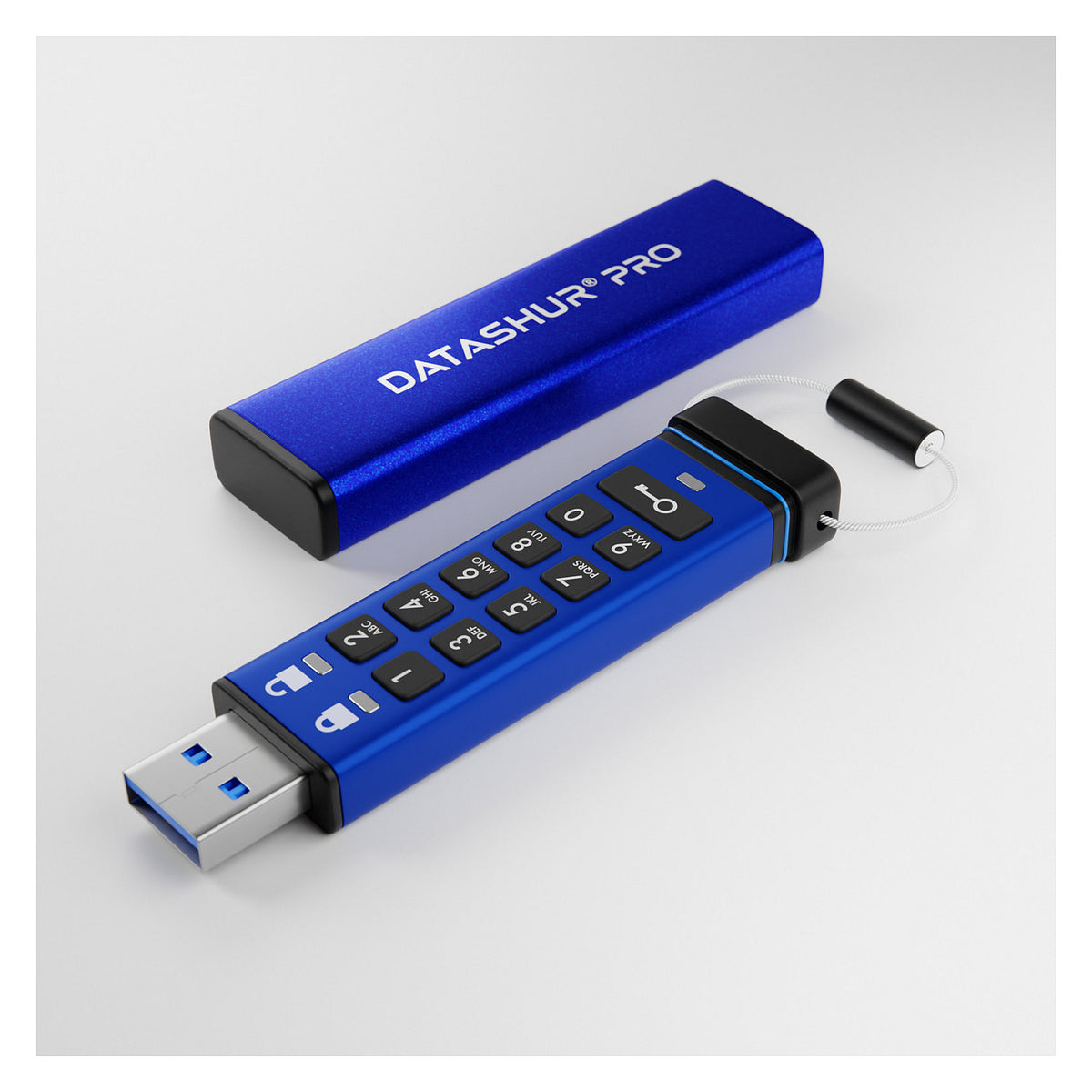 STICK iStorage USB-Stick datAshur Pro blau. schwarz 32 GB
