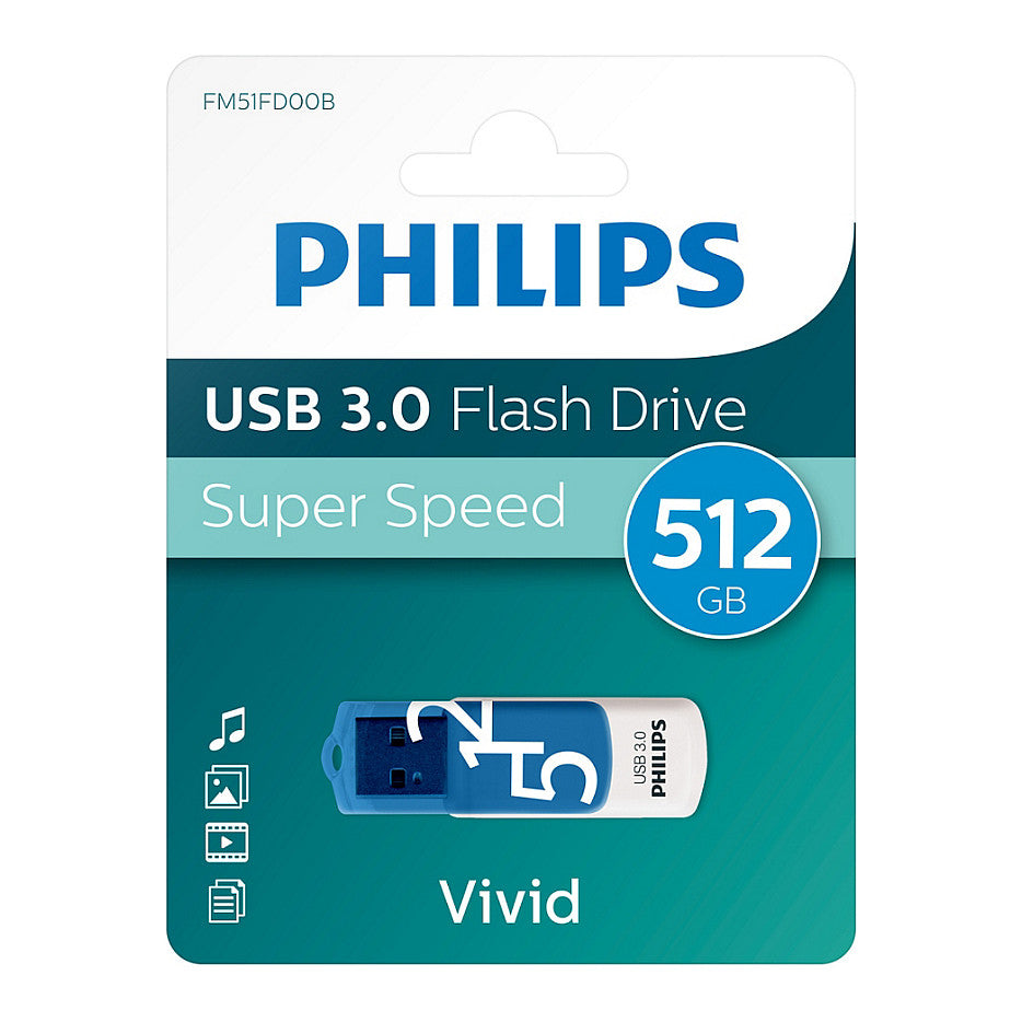 STICK Philips USB 3.0 512GB Vivid Edition Spring Blue