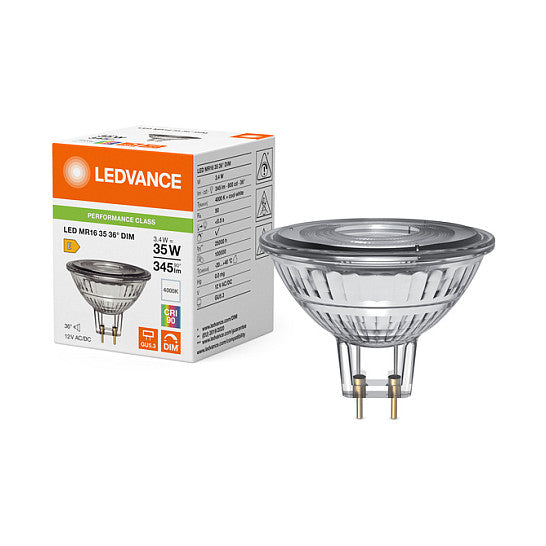 Osram LED MR16 35 36° DIM P 3.4W 940 GU5.3 Dimmbare Niedervolt-LED-Reflektorlampen