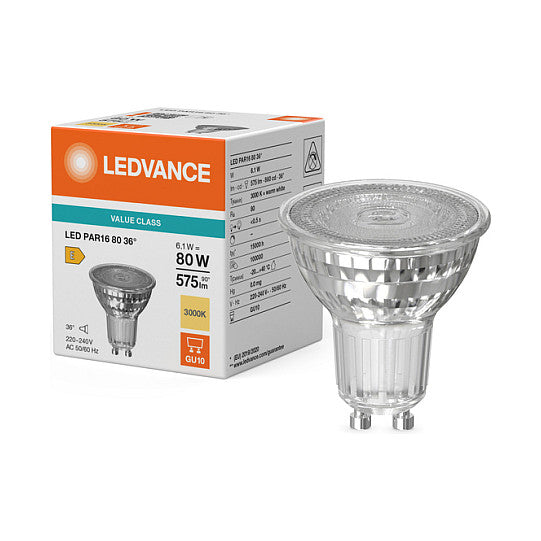Osram LED PAR16 80 36° P 6.1W 830 GU10 LED-Reflektorlampen PAR16 mit Retrofit-Stec