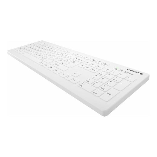 Cherry Medical Wireless AK-C8112F-FU1-W/GE - wischdesinfizierbar - 105 Tasten - deutsch - weiß