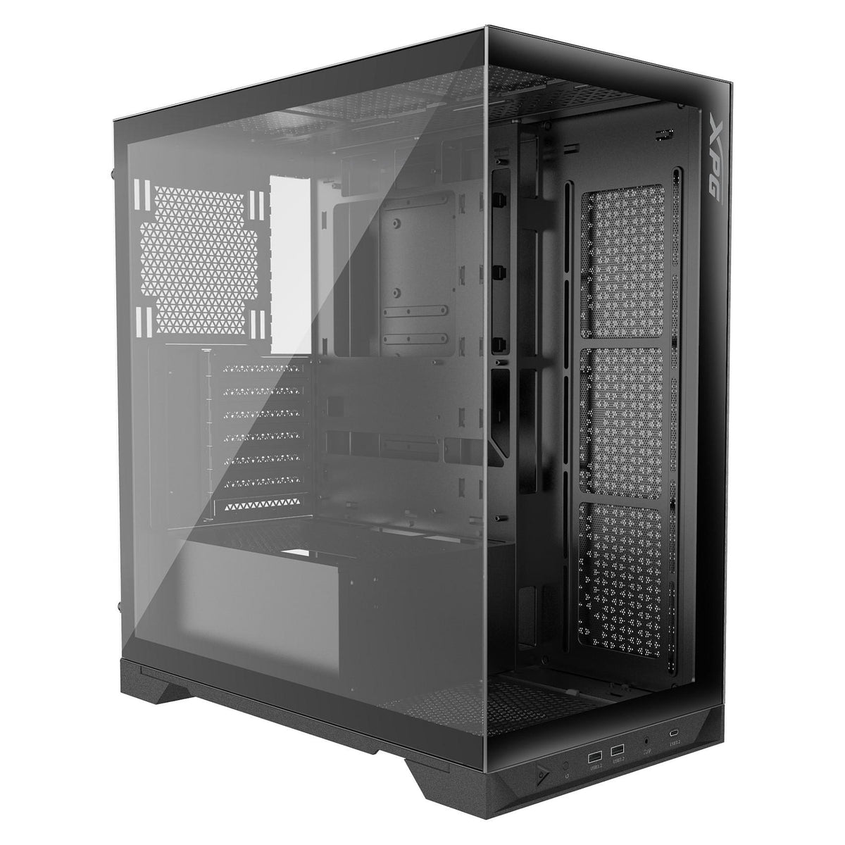 XPG Invader X ATX Midi Tower schwarz Glas USB C