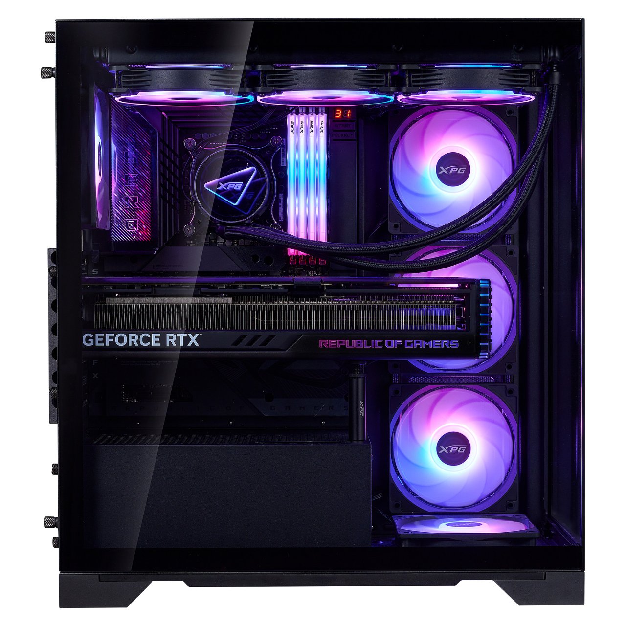 XPG Invader X BTF ATX Midi Tower schwarz 5x120mm ARGB USB C
