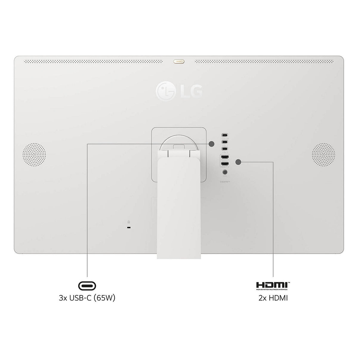 80,0 cm/31,5" (3840×2160) LG 32U889SA-W 16:9 IPS 5 ms 60Hz USB-C (65W) ×3 HDMI ×2 Touchscreen Rollenständer White