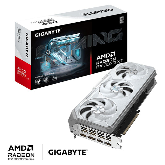 RX 9070 XT 16GB Gigabyte Gaming OC ICE GDDR6 3 Fan white