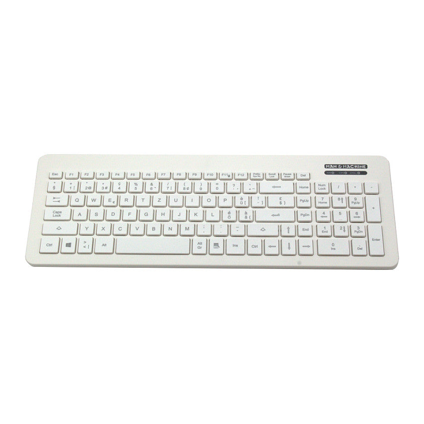 MAN&MACHINE Very Cool DE white Hygienetastatur abwaschbar,104T.,DE