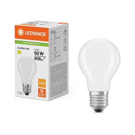 Osram LED Classic A 60 Filament P 5.9W 827 Frosted E27 LED-Lampen, klassische Kolb