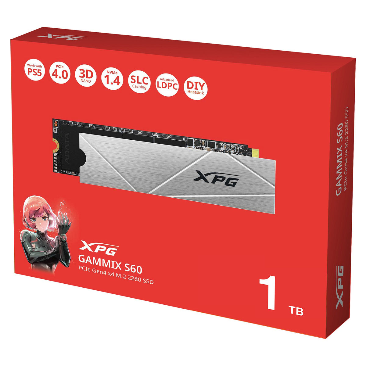 M.2 ADATA XPG GAMMIX S60 BLADE 1 TB (PCIe 4.0 x4, NVMe, M.2 2280)