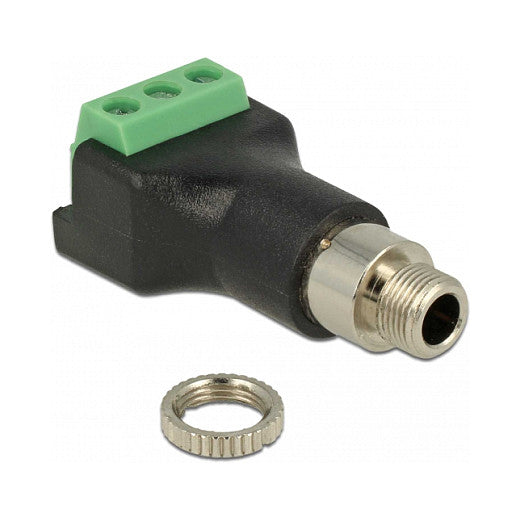 Terminalblock 3 Pin > Klinkenbuchse 3.5mm zum Einbau