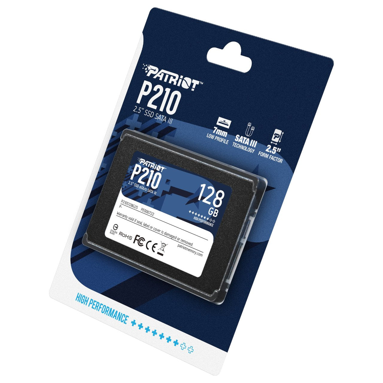 2," Patriot P210 128 GB (schwarz, SATA 6 Gb/s, 2,5")