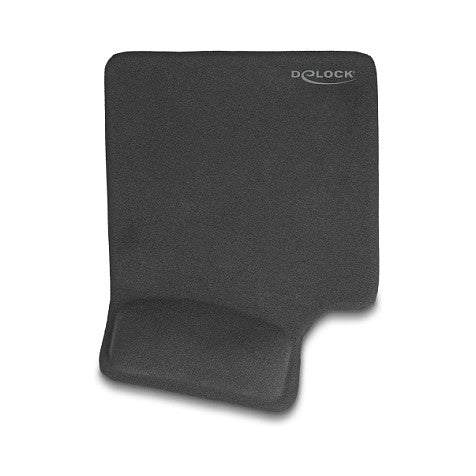 DELOCK Ergonomisches Mauspad mit Gel Linkshänder schwarz