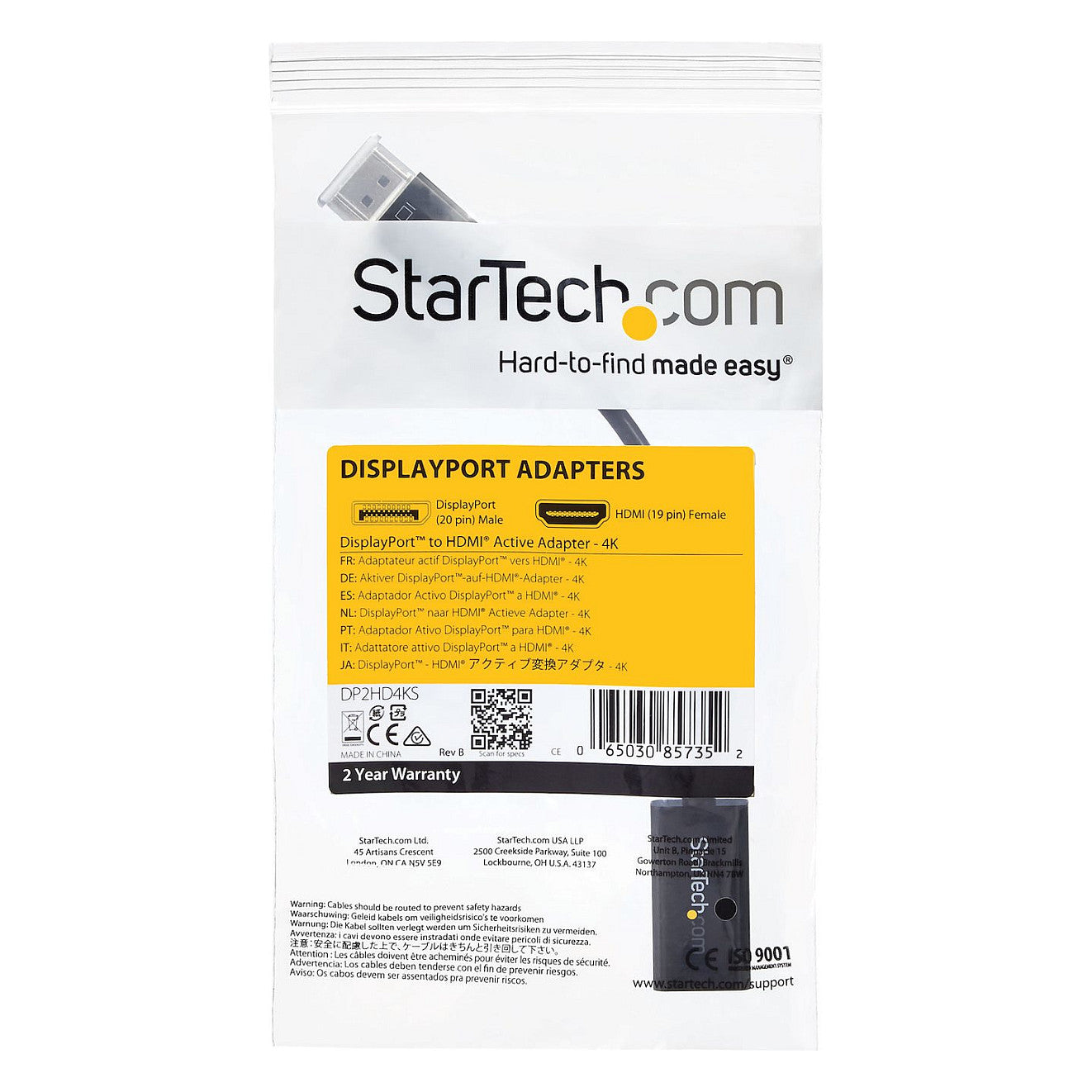 DISPLAYPORT TO HDMI 4K ADAPTER