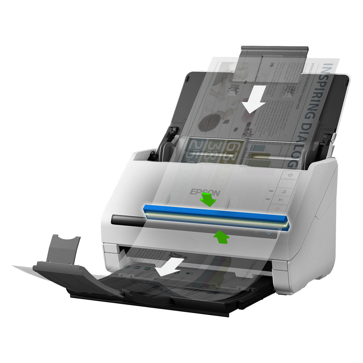 Epson WorkForce DS-770II AU - Duplex - 215.9 x 6096 mm - 600 dpi x 600 dpi