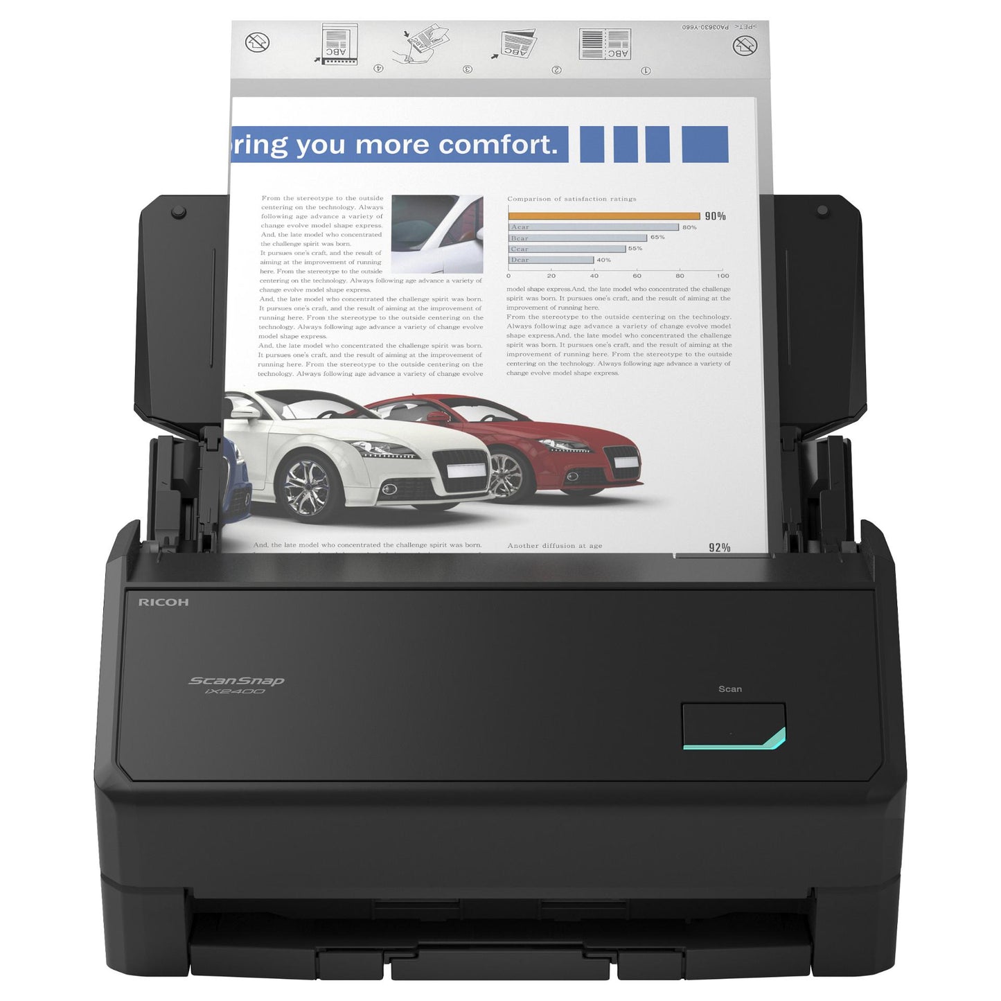 RICOH ScanSnap iX2400 45ppm/90ipm Black A4 Duplex ADF USB 3.2