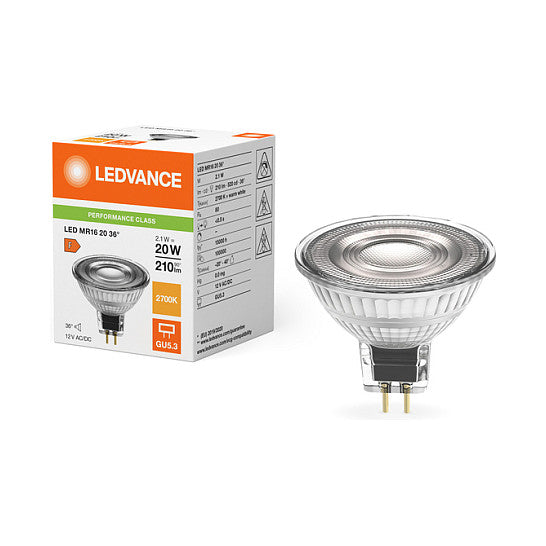 Osram LED MR16 P 2.1W 827 GU5.3 Niedervolt-LED-Reflektorlampen MR16 LED MR162036 2