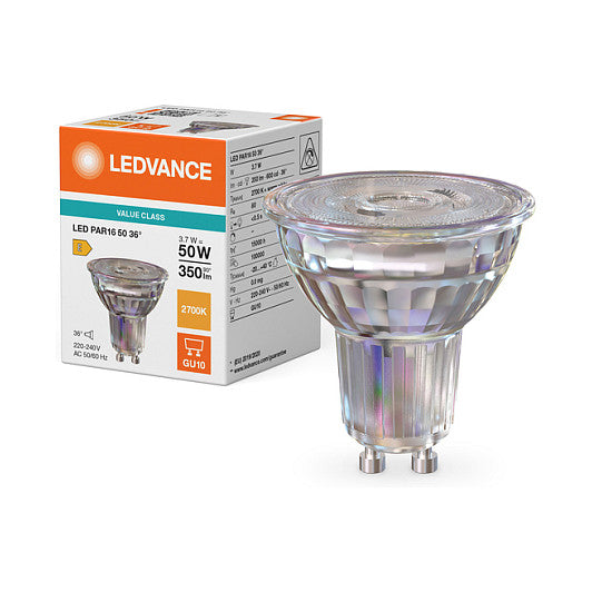 Osram LED PAR16 50 36° P 3.7W 827 GU10 LED-Reflektorlampen PAR16 mit Retrofit-Stec